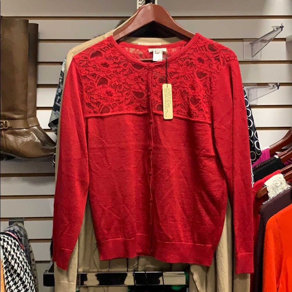 Avalin Sweater Lace NWT🆕⬇️🍷